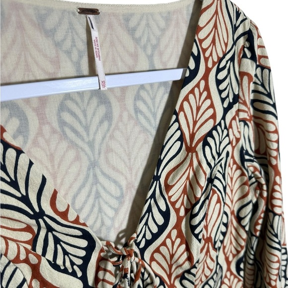 Free People | Gia Shift Mini Dress | Size XS | Boho Mini Dress | Bell Sleeves - Picture 4 of 7